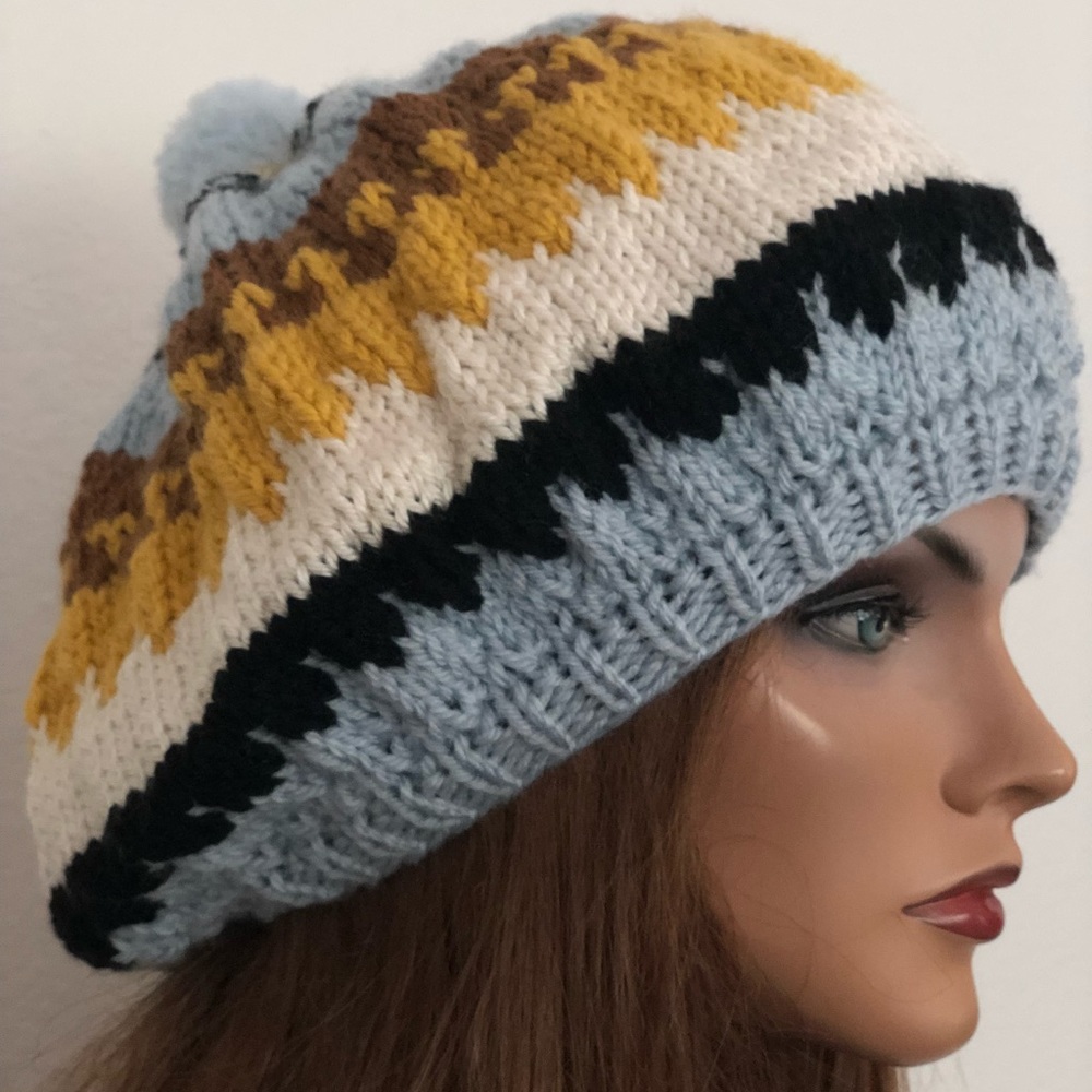 Hand Knits 2 Love Hat Beanie Slouch Designer Hip